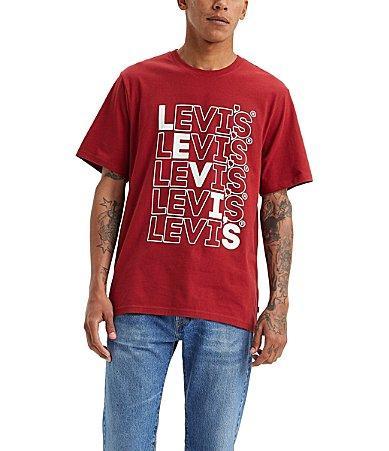 Men's Levi's® Relaxed Fit Short-Sleeve Graphic Tee, Size: XXL, Sun Dried Red Product Image