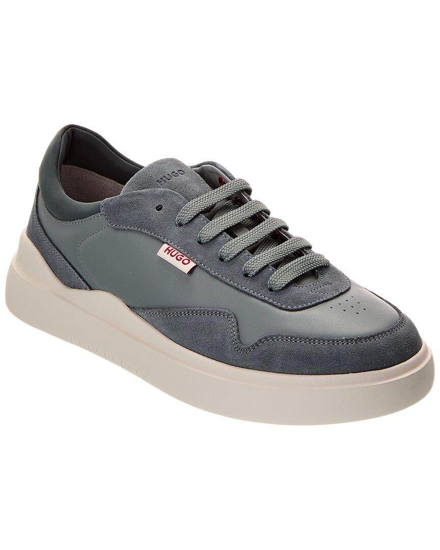 HUGO BOSS Blake Leather Sneaker In Grey Product Image