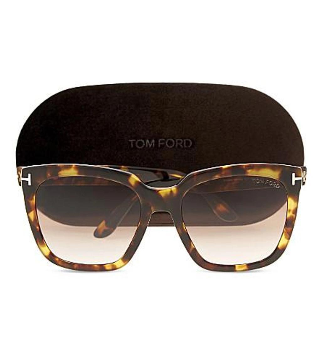 TOM FORD Amara Square-frame Sunglasses In Tortoise Brown Product Image