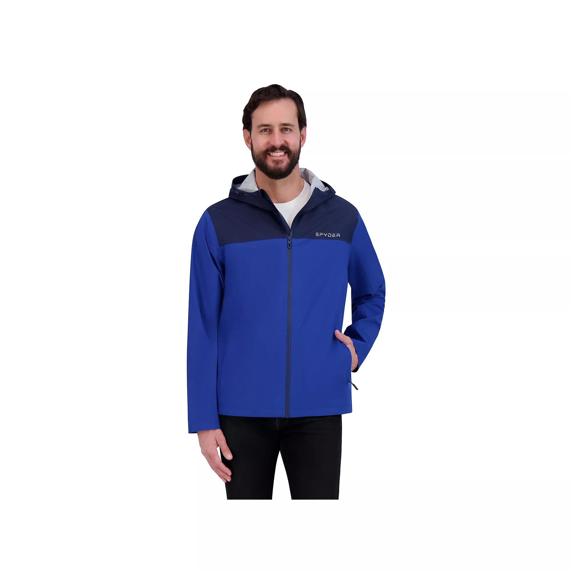 Men's Spyder Rain Jacket, Size: XL, Blue Product Image
