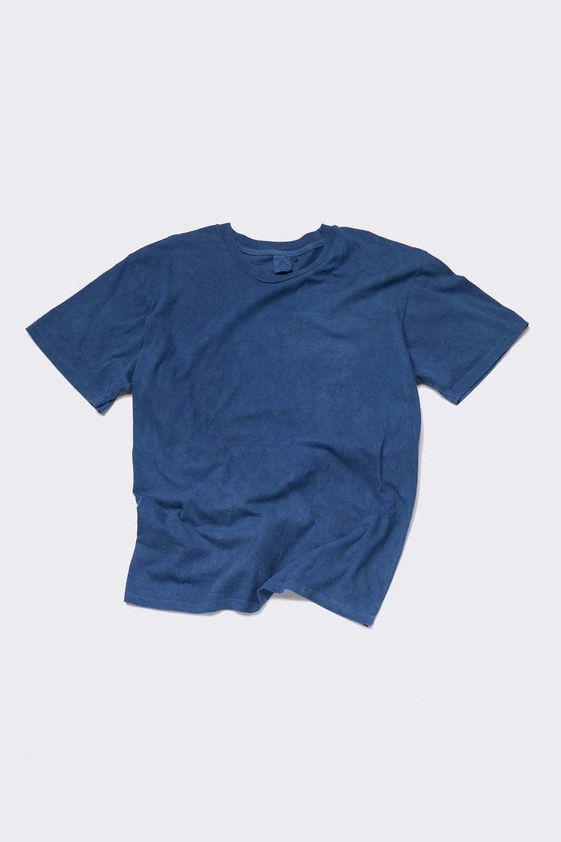 Indigo Dyed Men's Organic Crew Tee Product Image