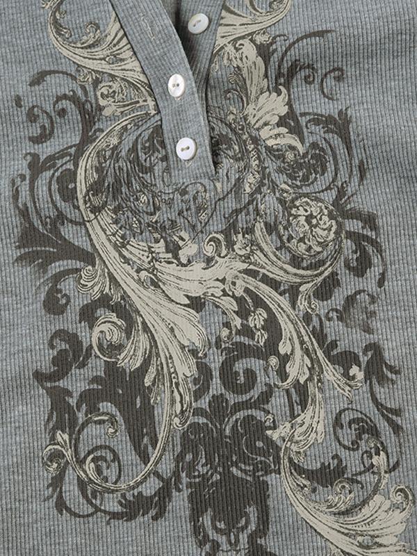 Graphic Print Long Sleeves Tee Product Image