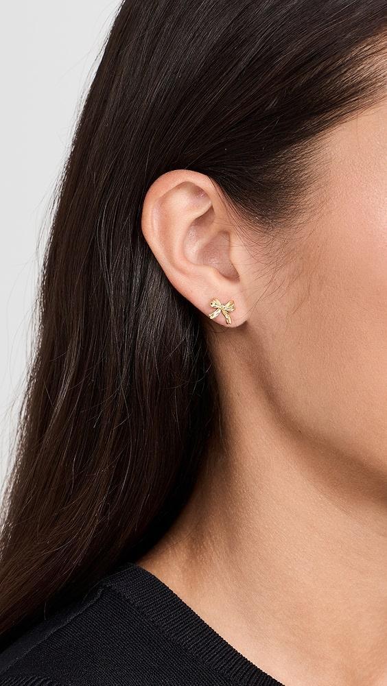 SHASHI Charlotte's Bow Mini Stud Earrings | Shopbop Product Image