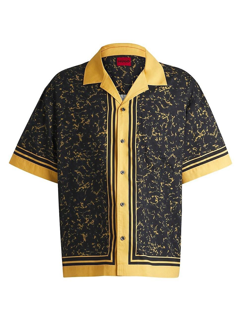 Mens Oversize-Fit Shirt in a Printed Cotton Blend Product Image