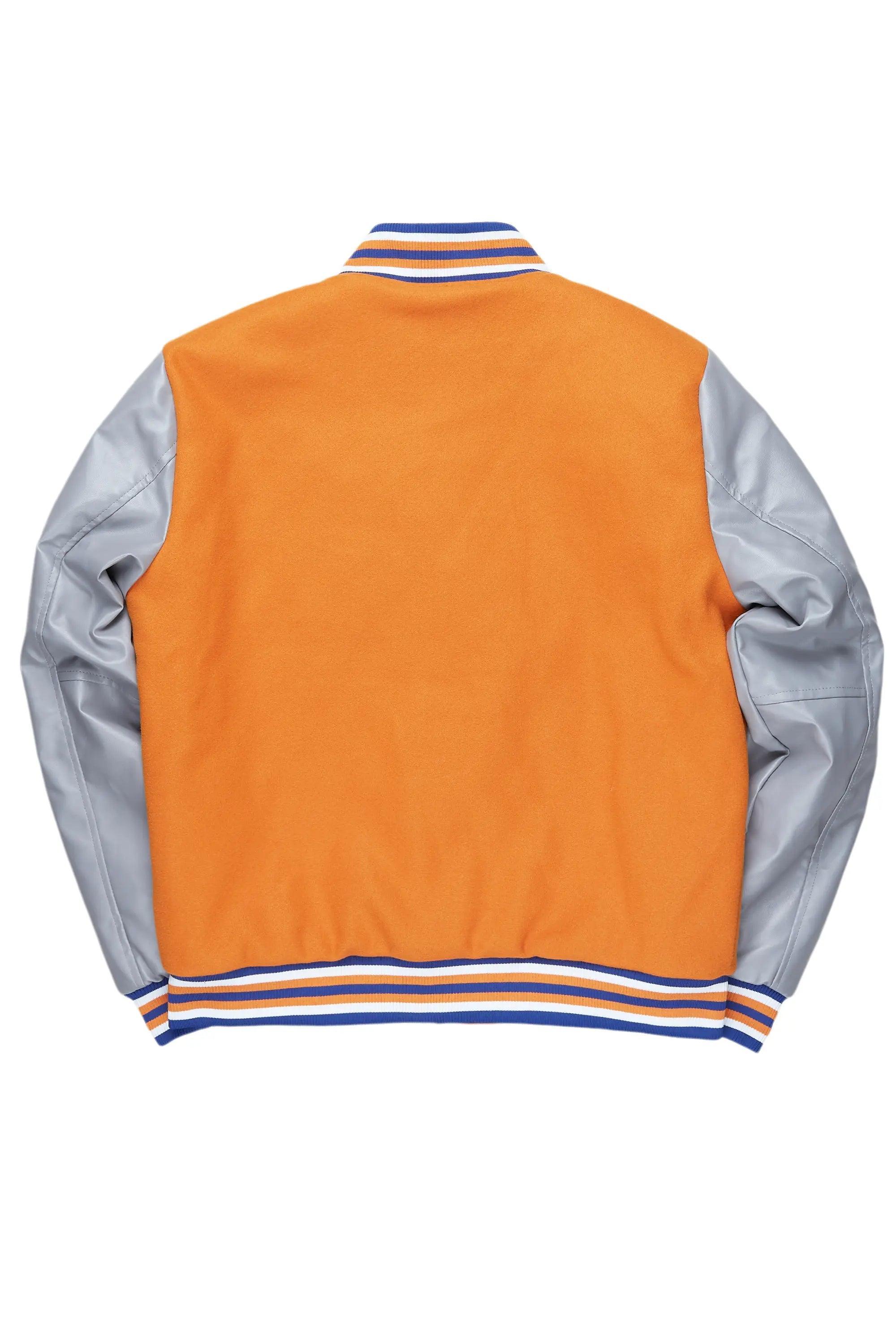 Shexter Orange Varsity Jacket Male Product Image