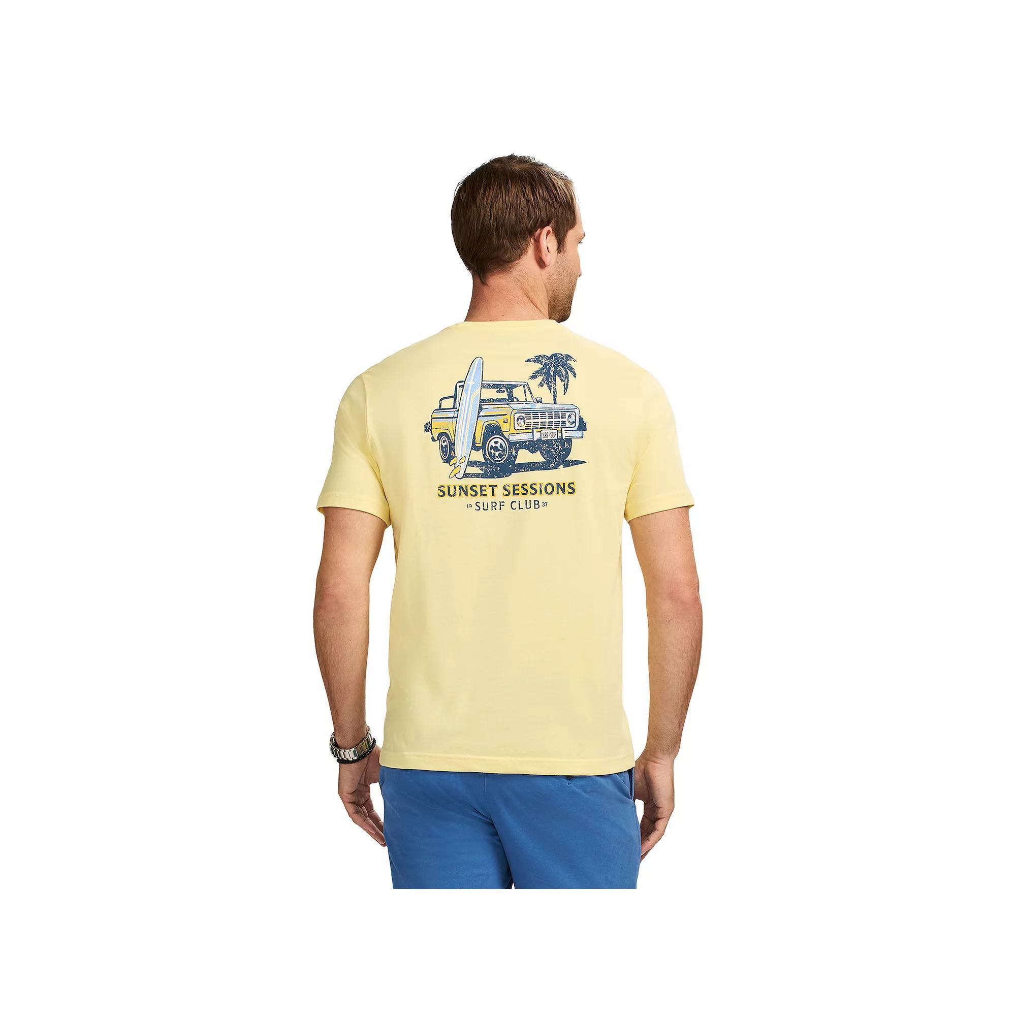 Men's IZOD Saltwater Soft Wash Short Sleeve Graphic Tee, Size: Medium, Sunset Sessions Product Image