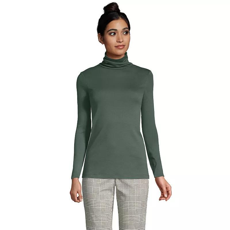 Women's Lands' End Supima Cotton Long Sleeve Turtleneck,  Product Image
