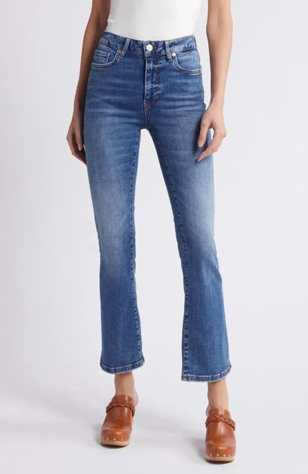 FRAME Le Crop Mini High Rise Bootcut Jeans In Mermaid Product Image