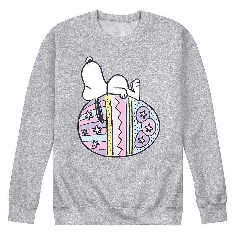 Men's Peanuts Snoopy Easter Egg Fleece Sweatshirt, Size: Medium, Pink Product Image