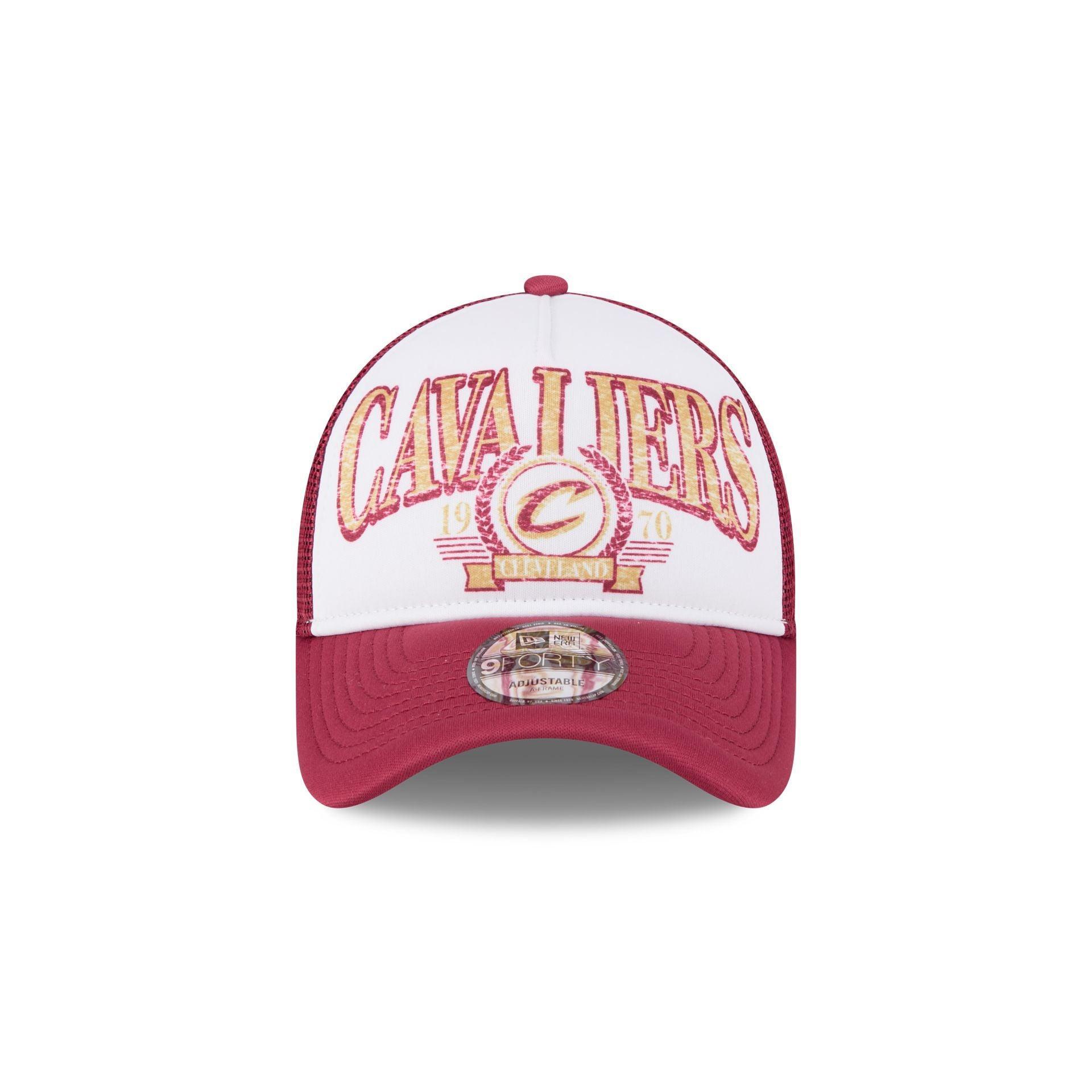 Cleveland Cavaliers Distressed 9FORTY A-Frame Trucker Hat Male Product Image