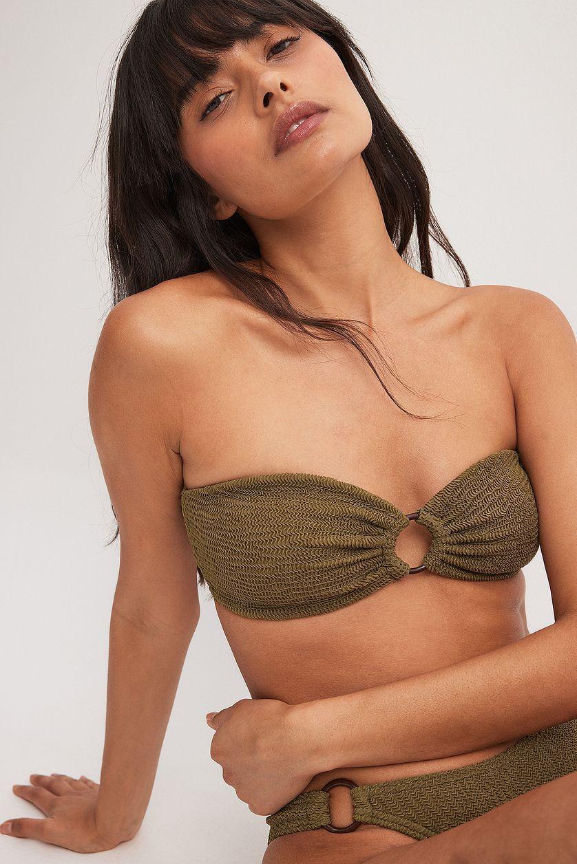 Smocked Ring Detail Bandeau Top Product Image