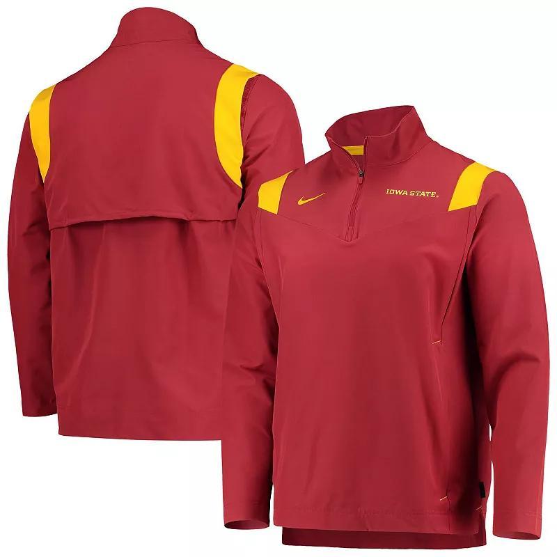 Mens Nike Cardinal Iowa State Cyclones 2021 Team Coach Quarter-Zip Jacket Product Image