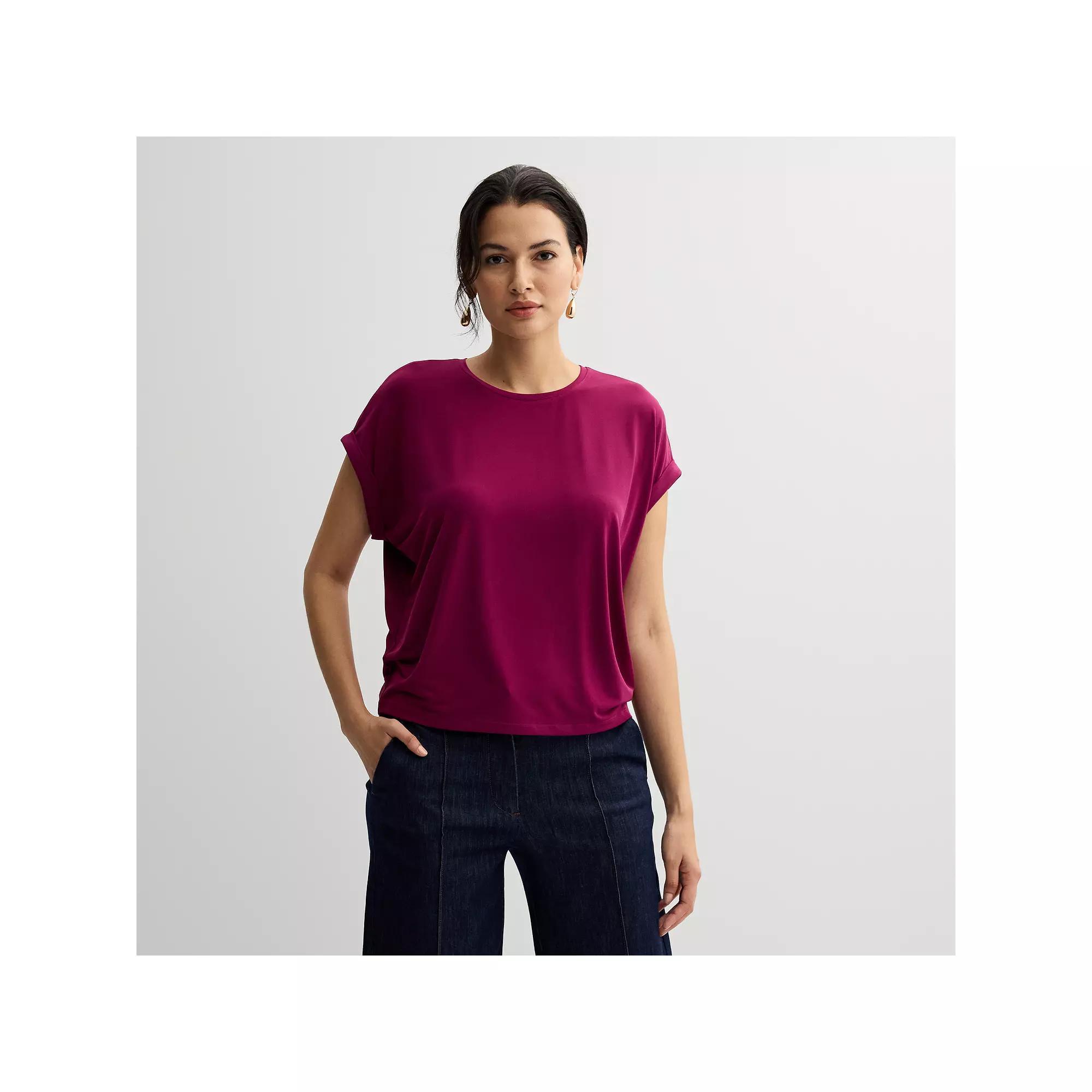 Women's Nine West Crewneck Dolman Tee, Size: Small, Olive Green Product Image