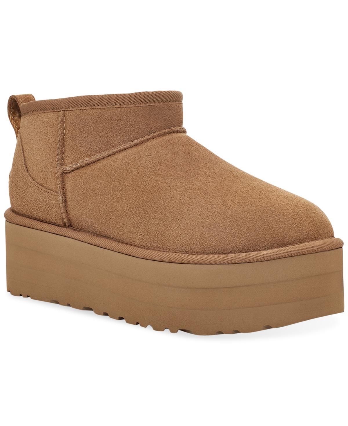 UGG Womens Classic Ultra Mini Platform Suede Classic Boots Product Image