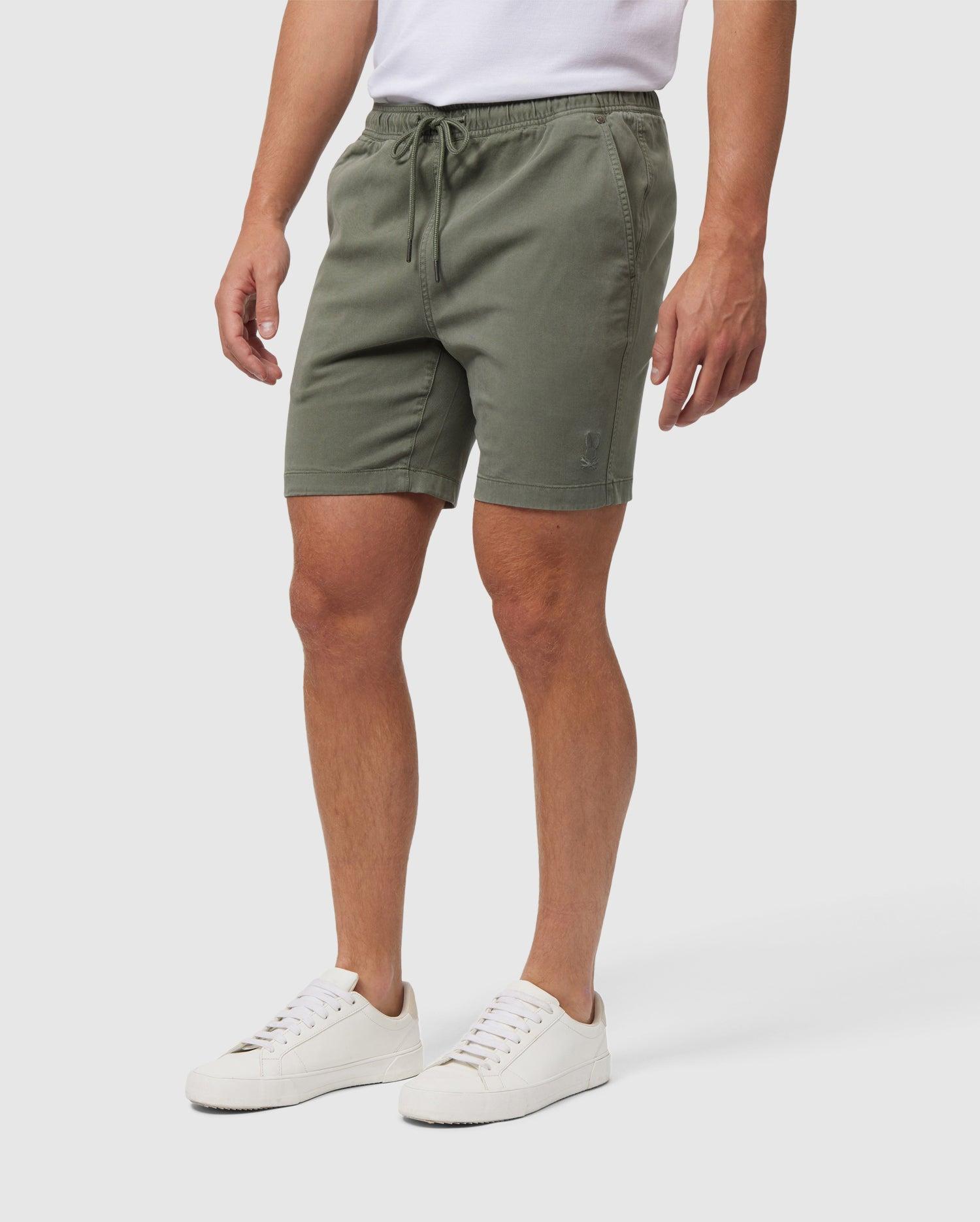 Mens Willis Stretch Tencel Short 342 AGAVE GREEN / XS Product Image