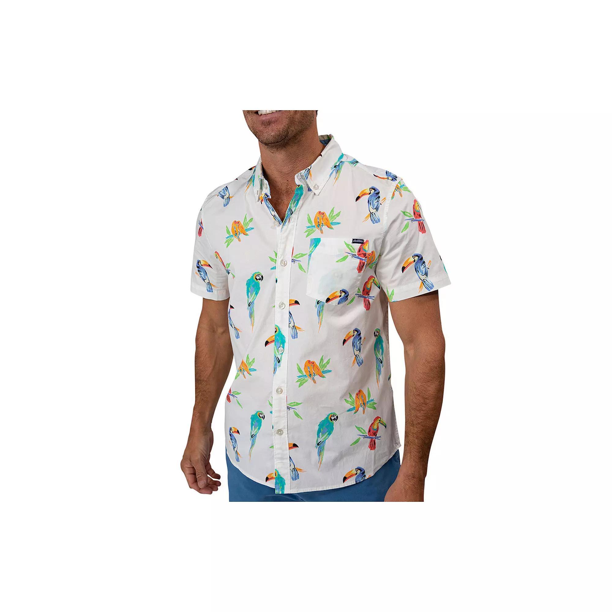Men's Chubbies Short Sleeve Button Down Shirt, Size: XL, Off White Product Image