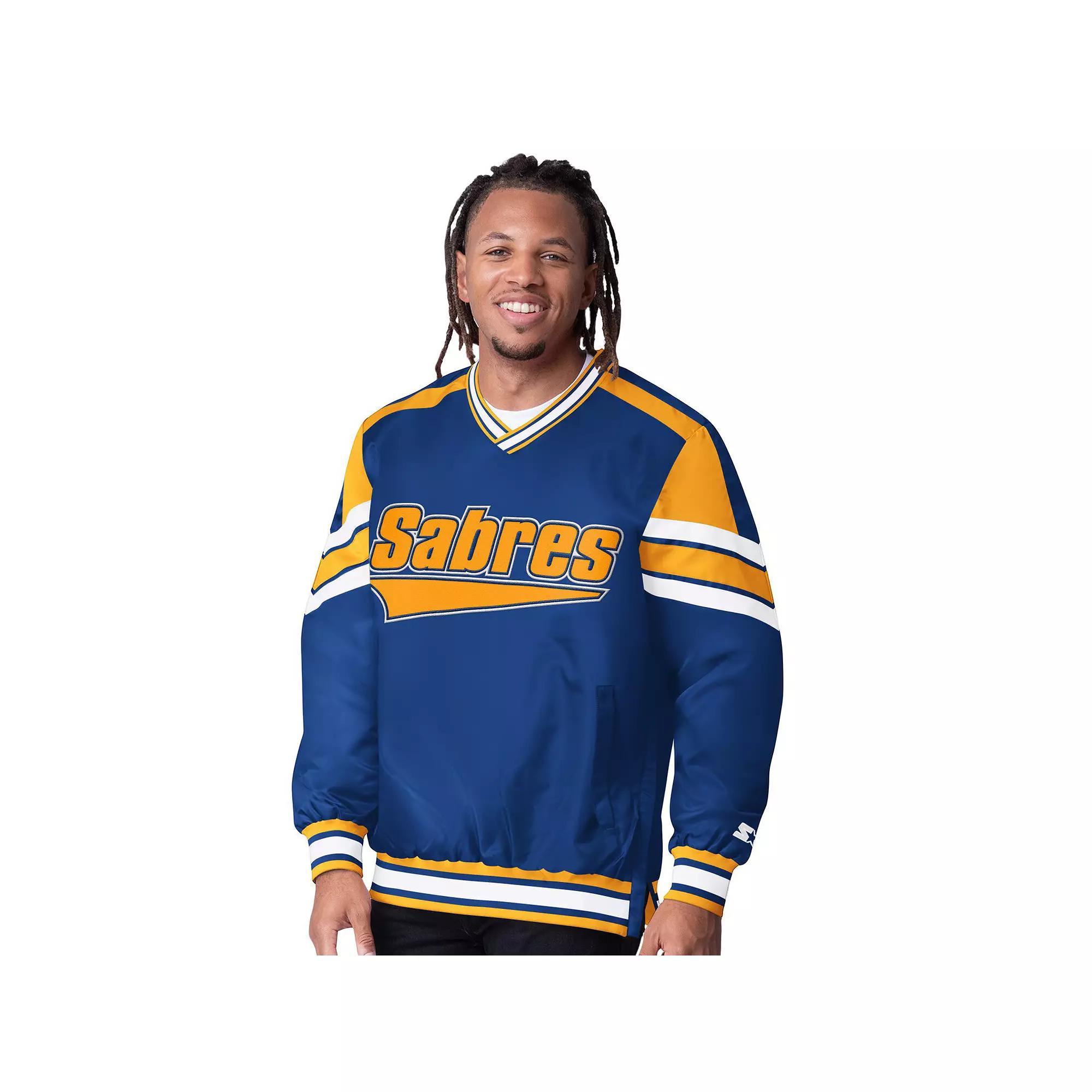 Men's Starter  Blue St. Louis Blues Reliver I V-Neck Pullover Sweatshirt, Size: Small Product Image