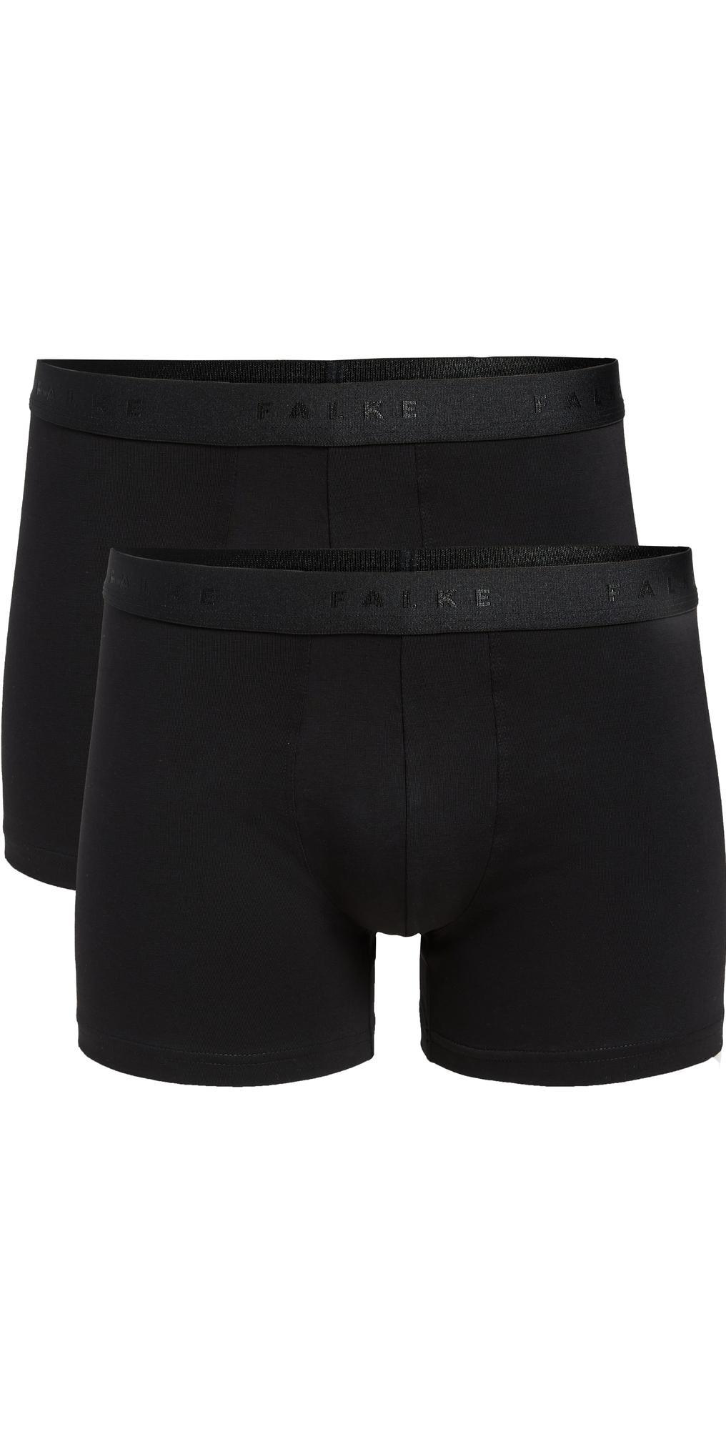 Falke 2 Pack Cotton Boxer Briefs Black XL Product Image