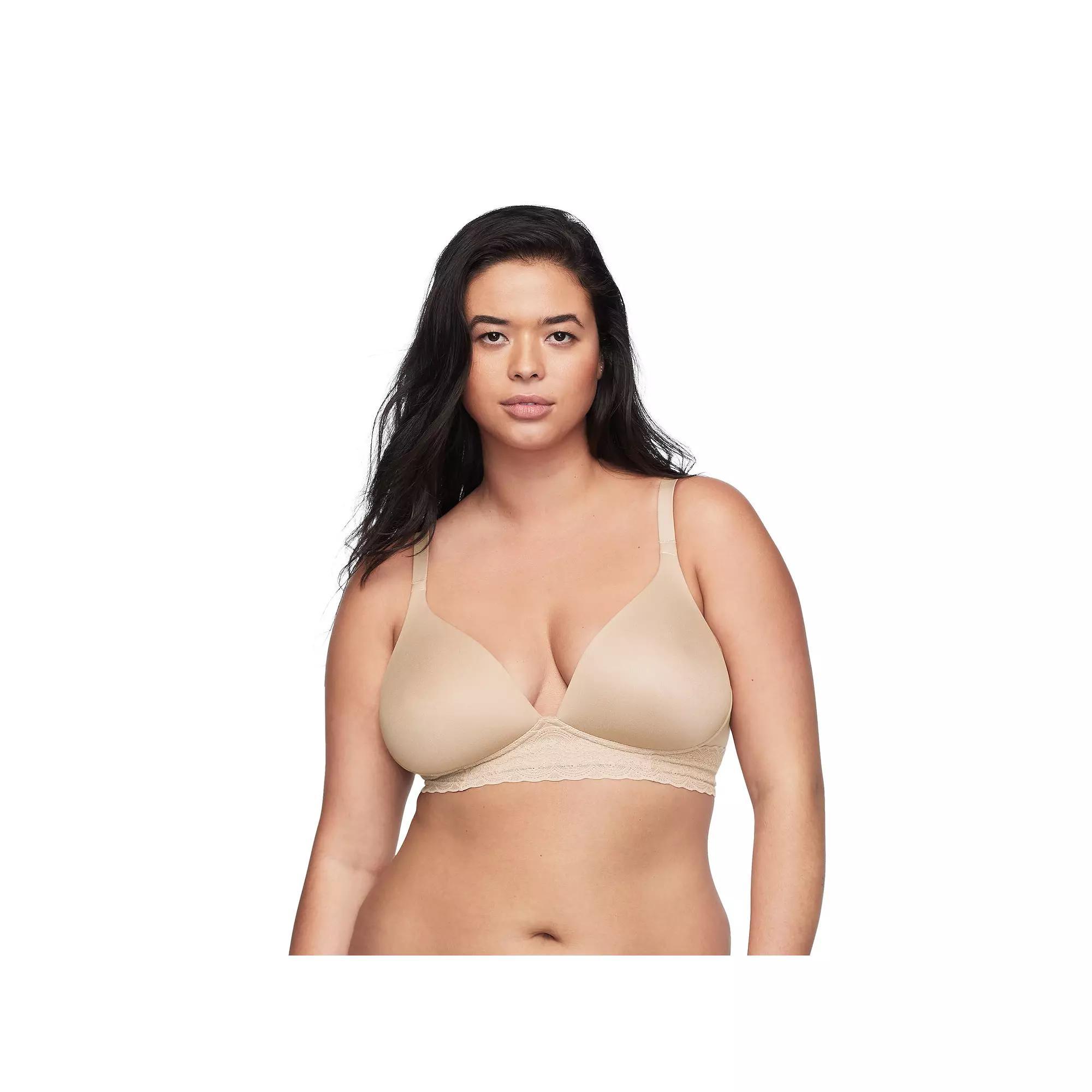 Simply Perfect by Warner's Women's Supersoft Lace Wirefree Bra - Butterscotch 34A: Medium Support, Padded Cup Product Image