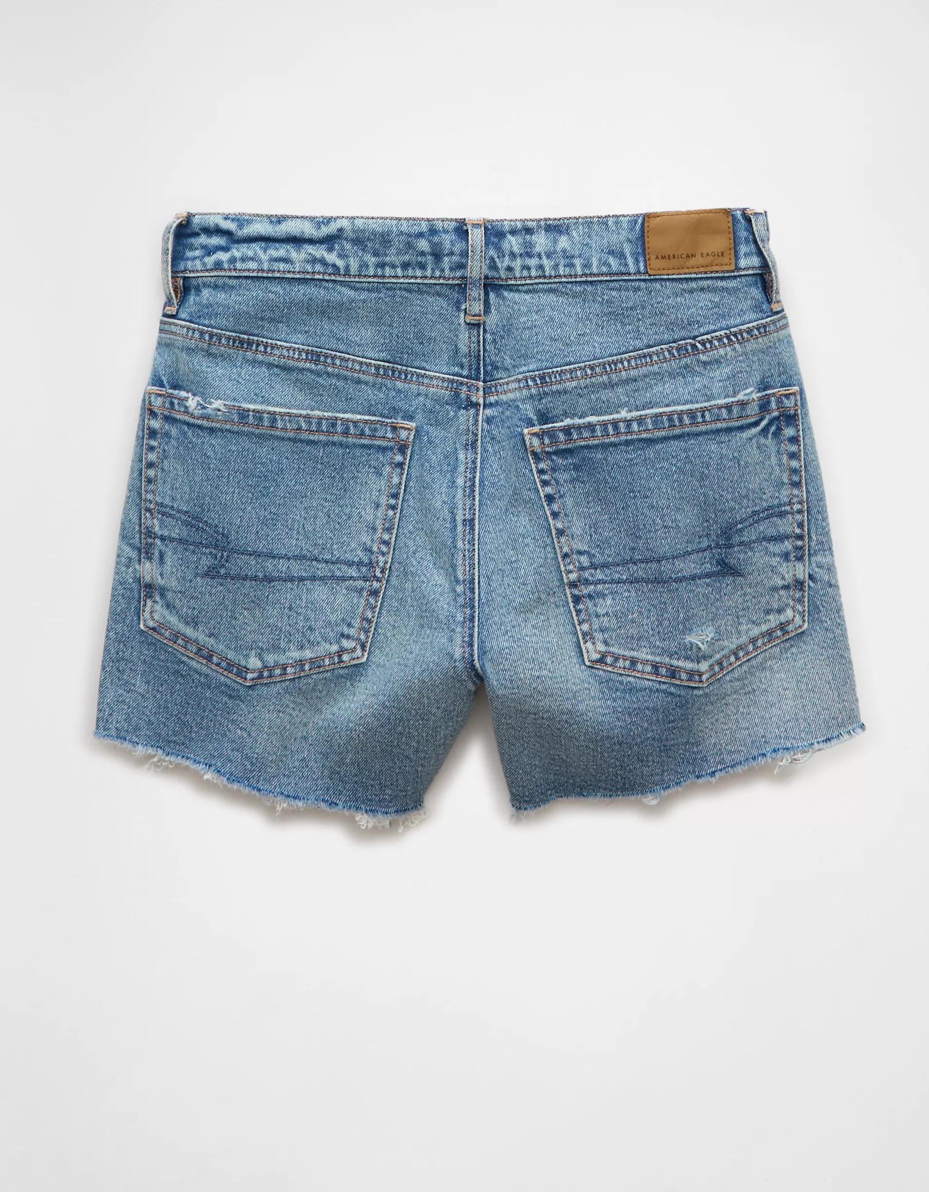 AE Strigid Super High-Waisted Relaxed Denim Short Product Image