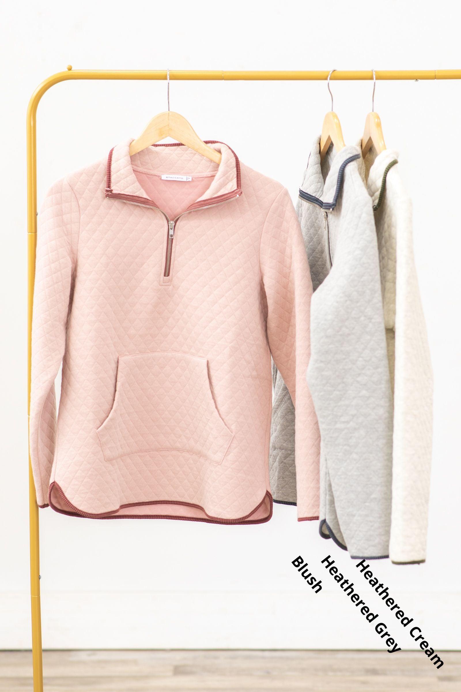 Quilted Half Zip-Up Pullover Product Image