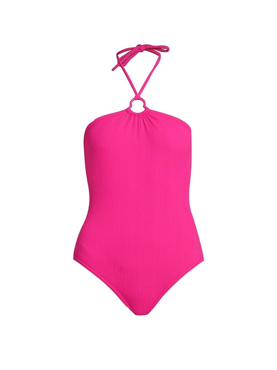 Womens Halterneck One-Piece Swimsuit Product Image