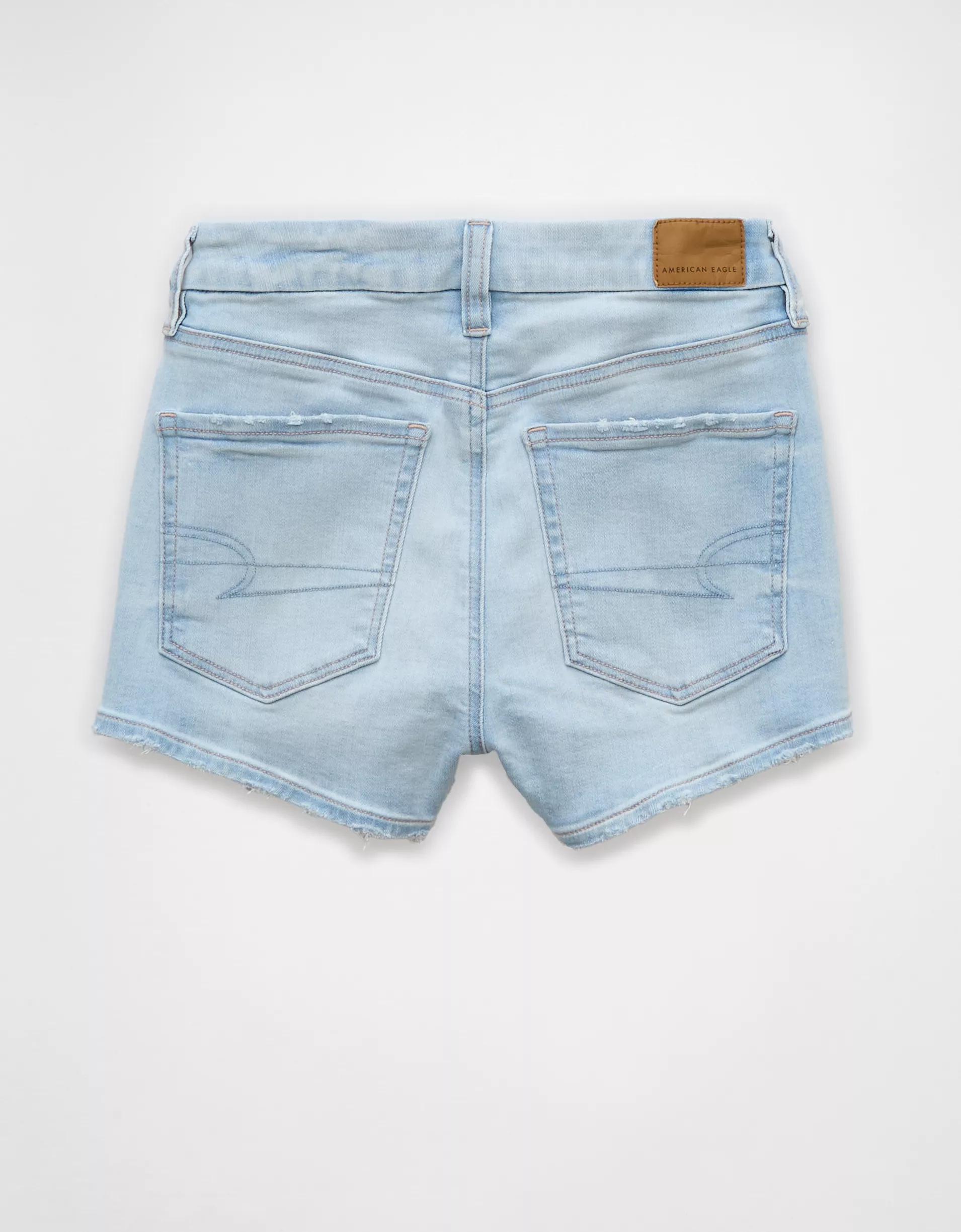 AE Next Level Curvy High-Waisted Denim Short Short Product Image