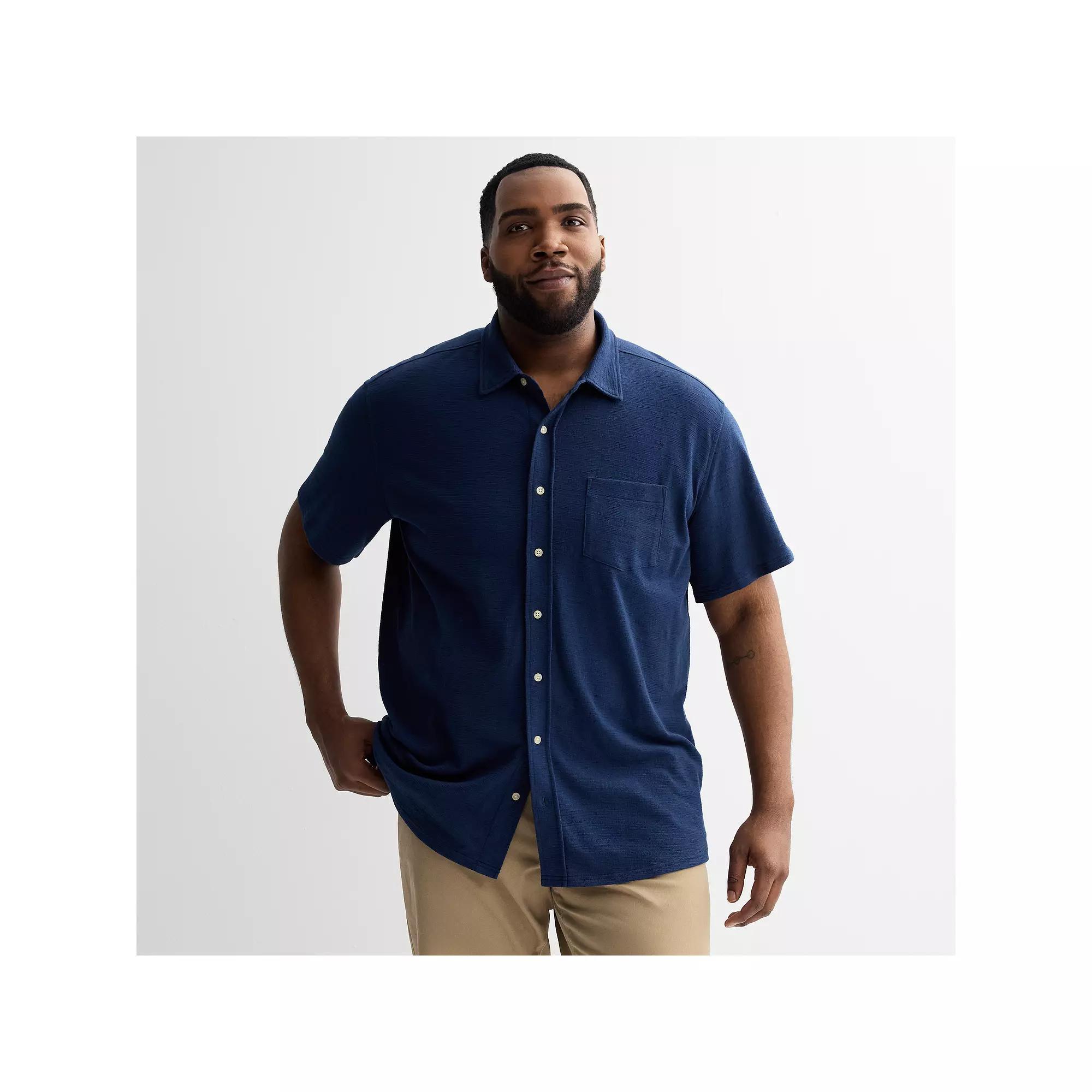 Big & Tall Sonoma Goods For Life® Texture Knit Shirt, Men's, Size: XL Tall, Blue Product Image