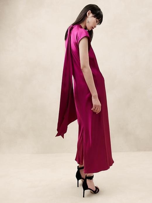 Kaia Silk Midi Dress Product Image