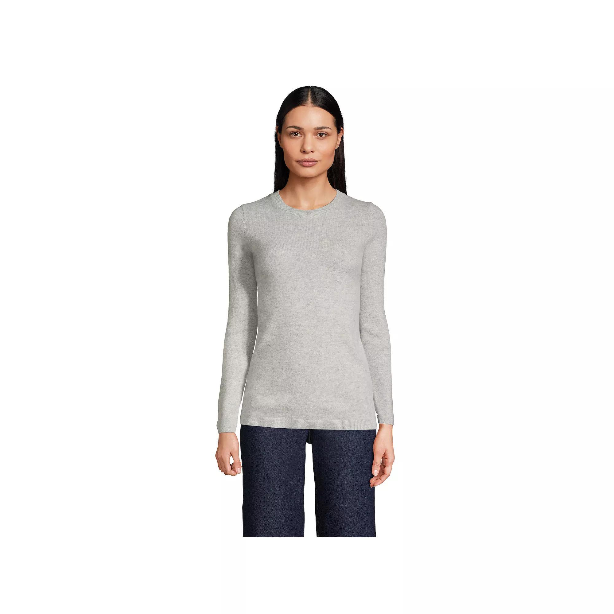 Petite Lands' End Crewneck Cashmere Sweater, Women's,  Product Image