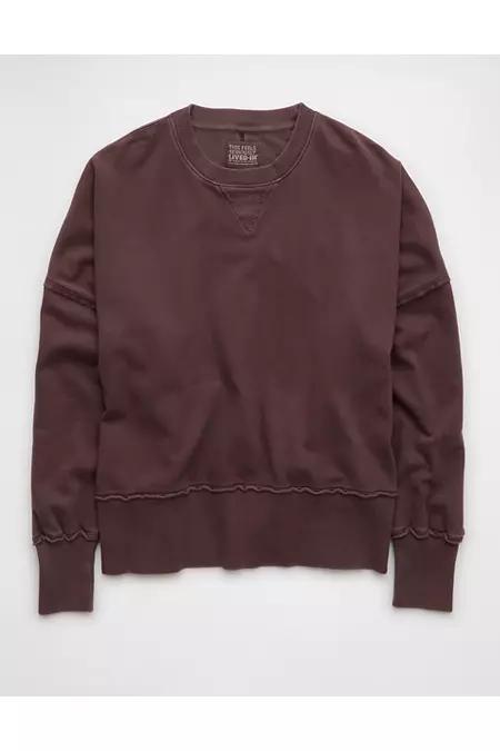 AE Big Hug Crew Neck Sweatshirt Womens Product Image