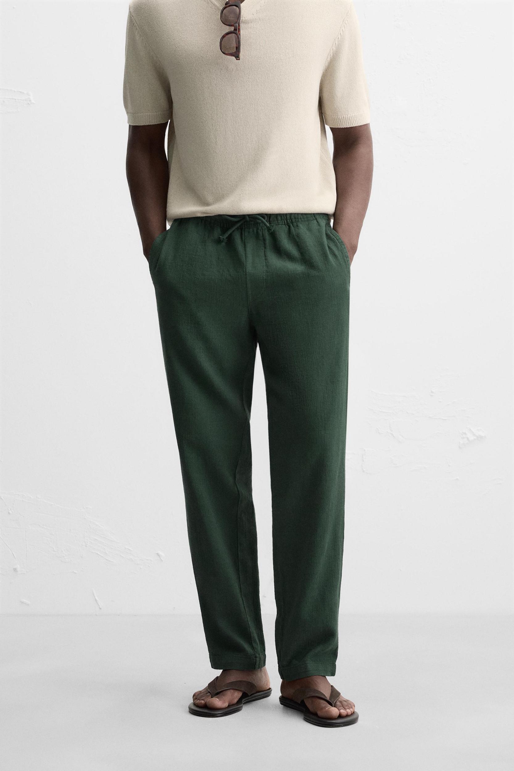 TEXTURED RELAXED FIT PANTS Product Image