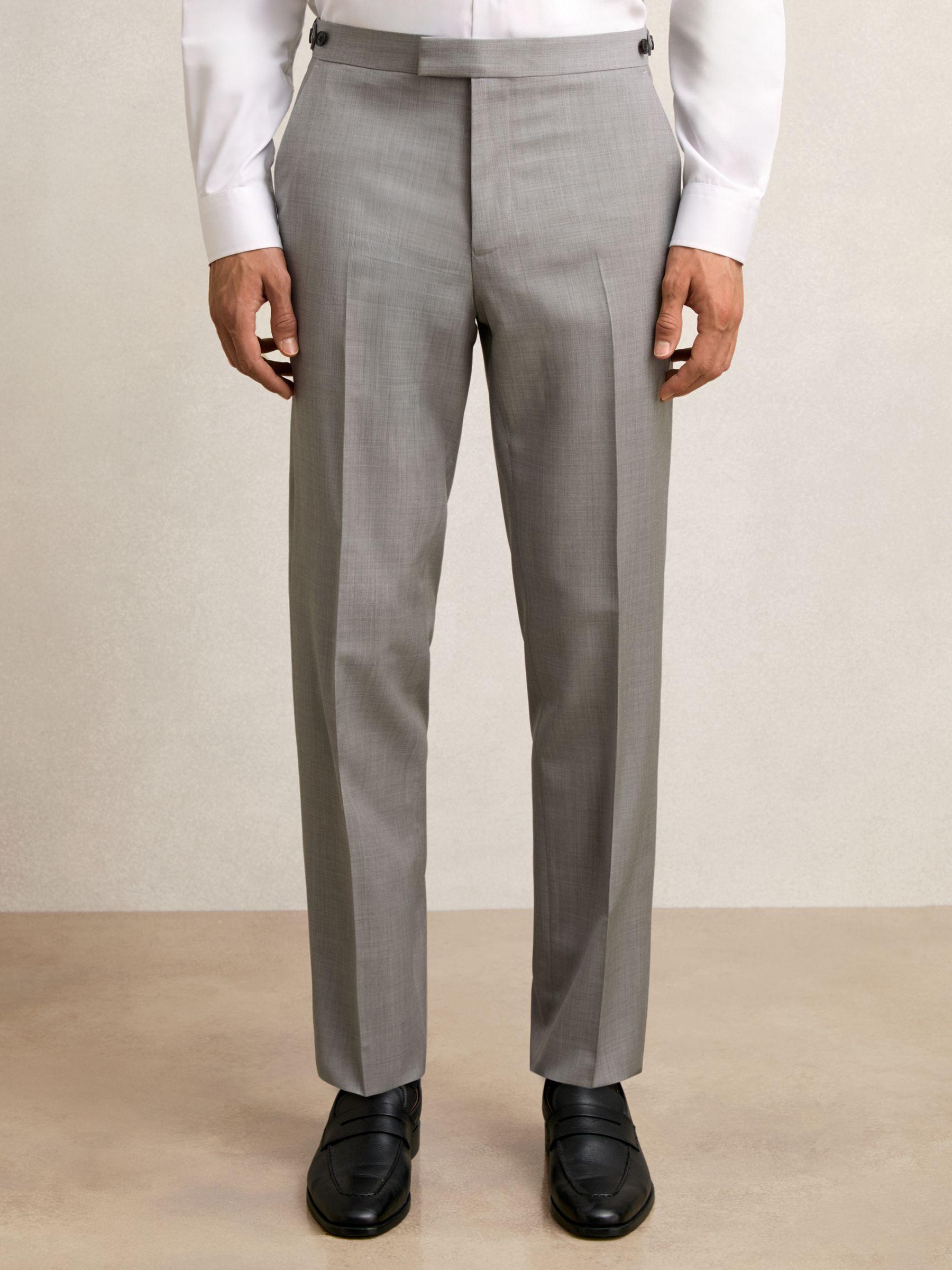 Slim-Fit Wool Suit Trousers in Mid Grey Product Image
