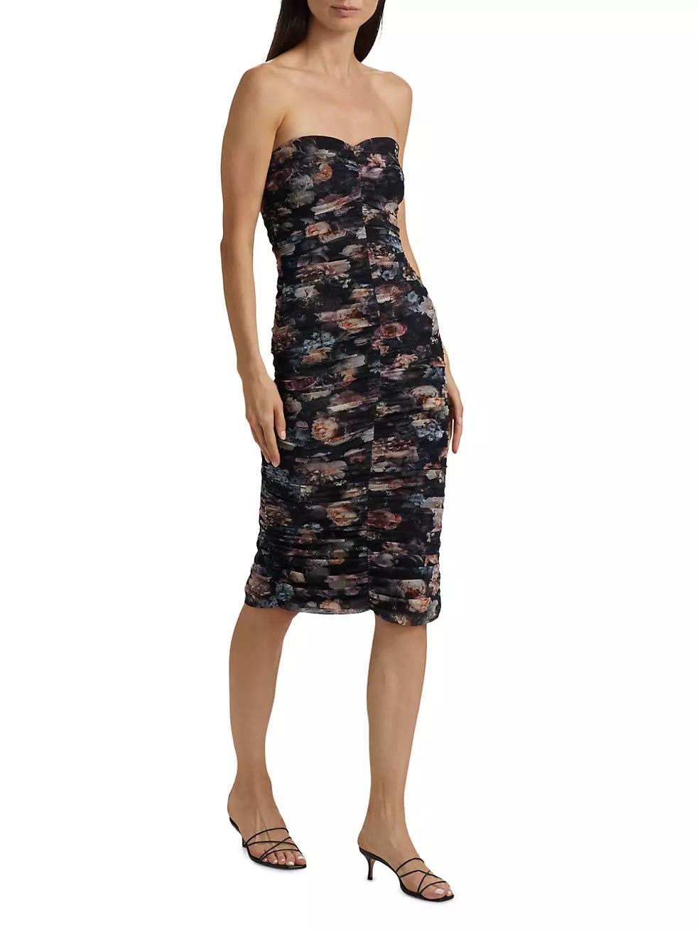 Caprice Floral Strapless Midi-Dress Product Image