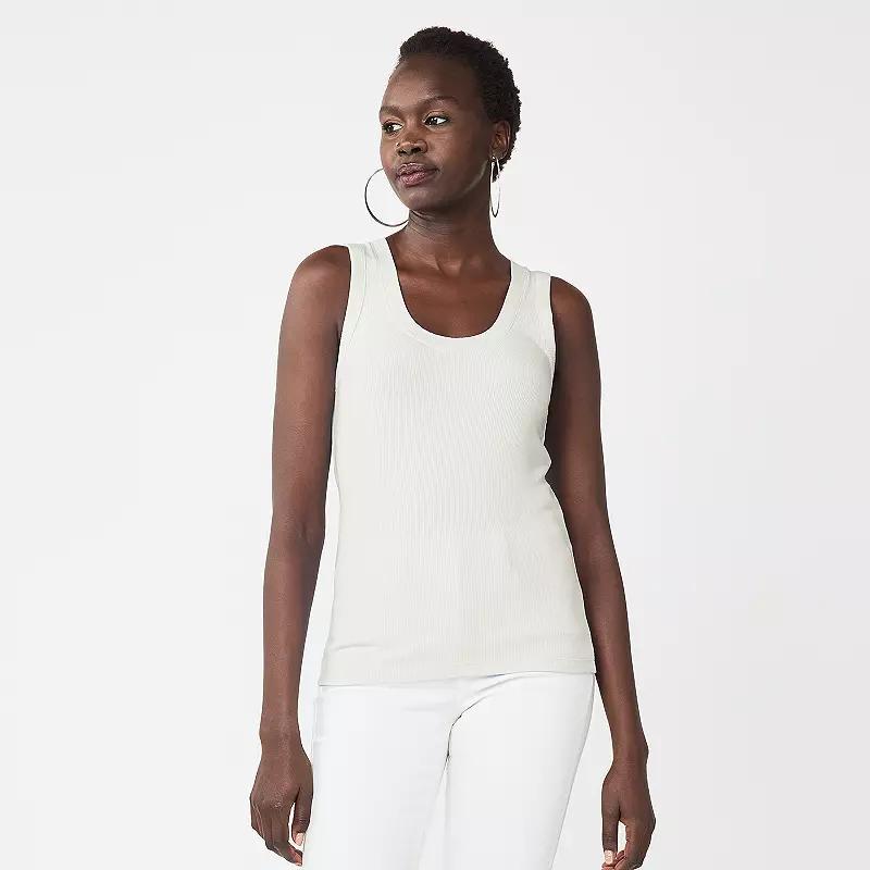 Women's Nine West Fitted Rib Tank Top,  Product Image