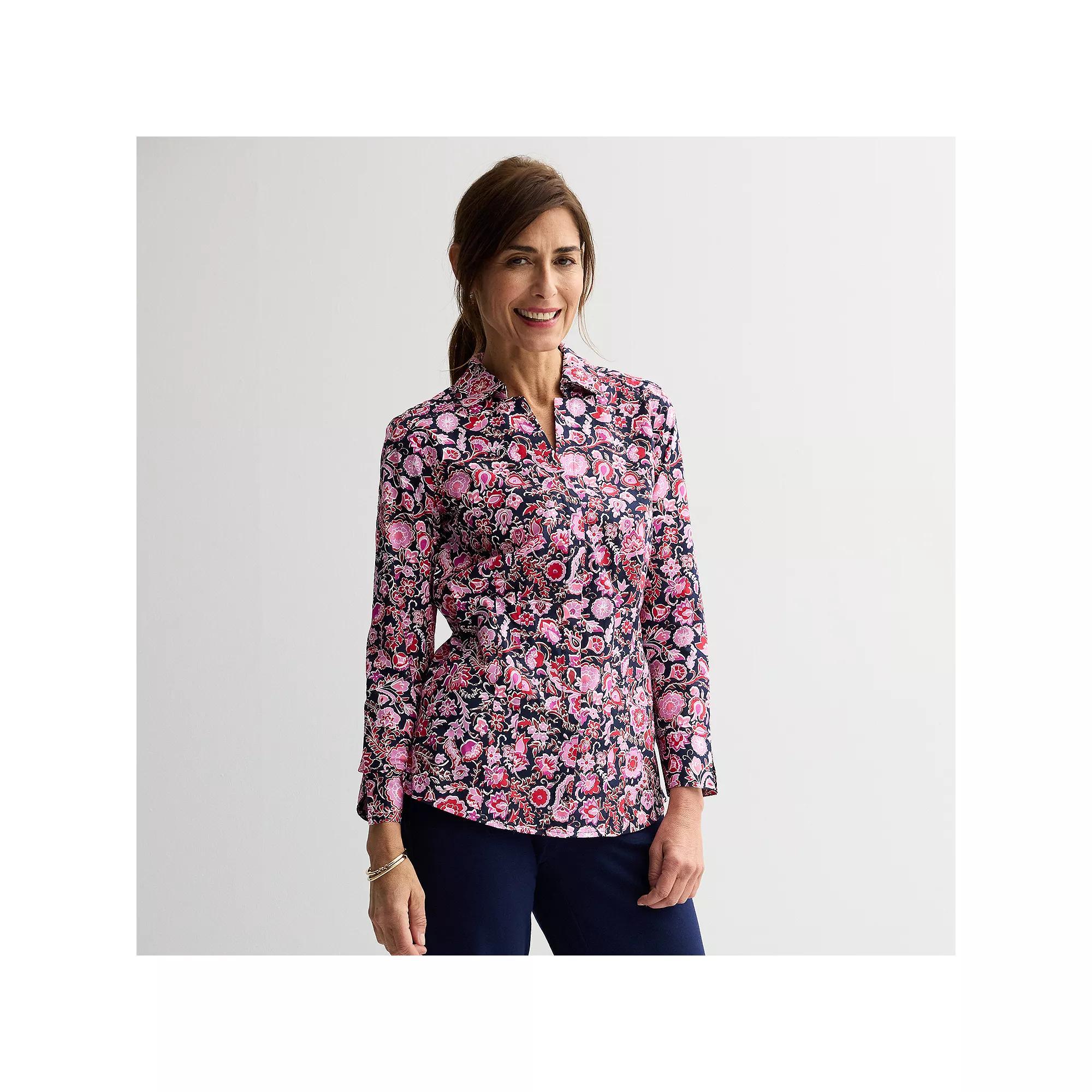 Women's Croft & Barrow® Tailored Button-Down Shirt,  Product Image