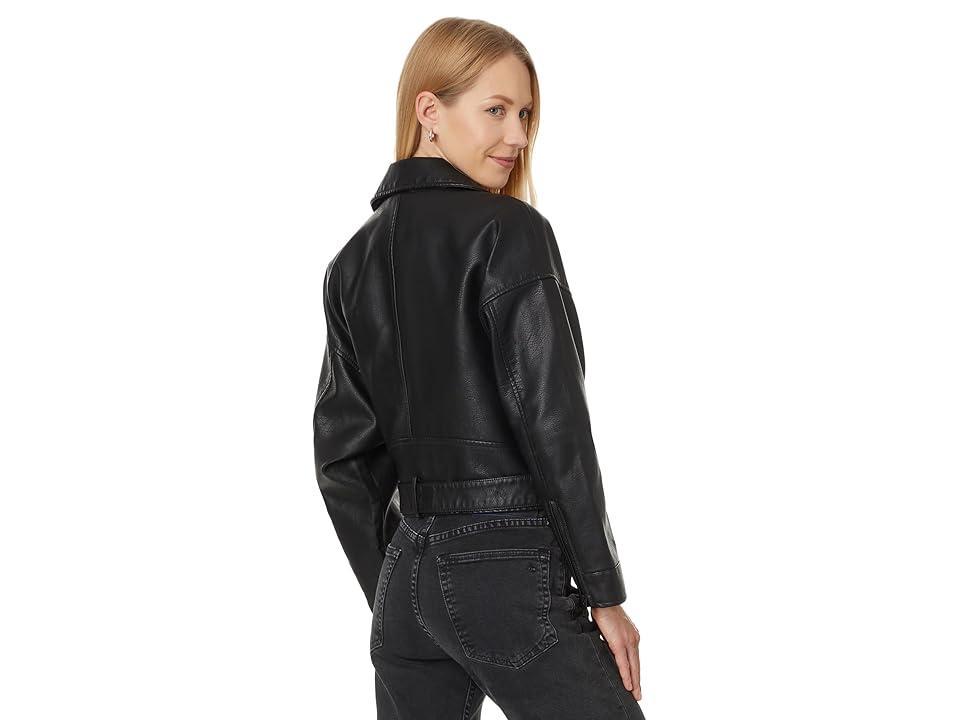 Womens Levis Cropped Faux Leather Moto Jacket Product Image