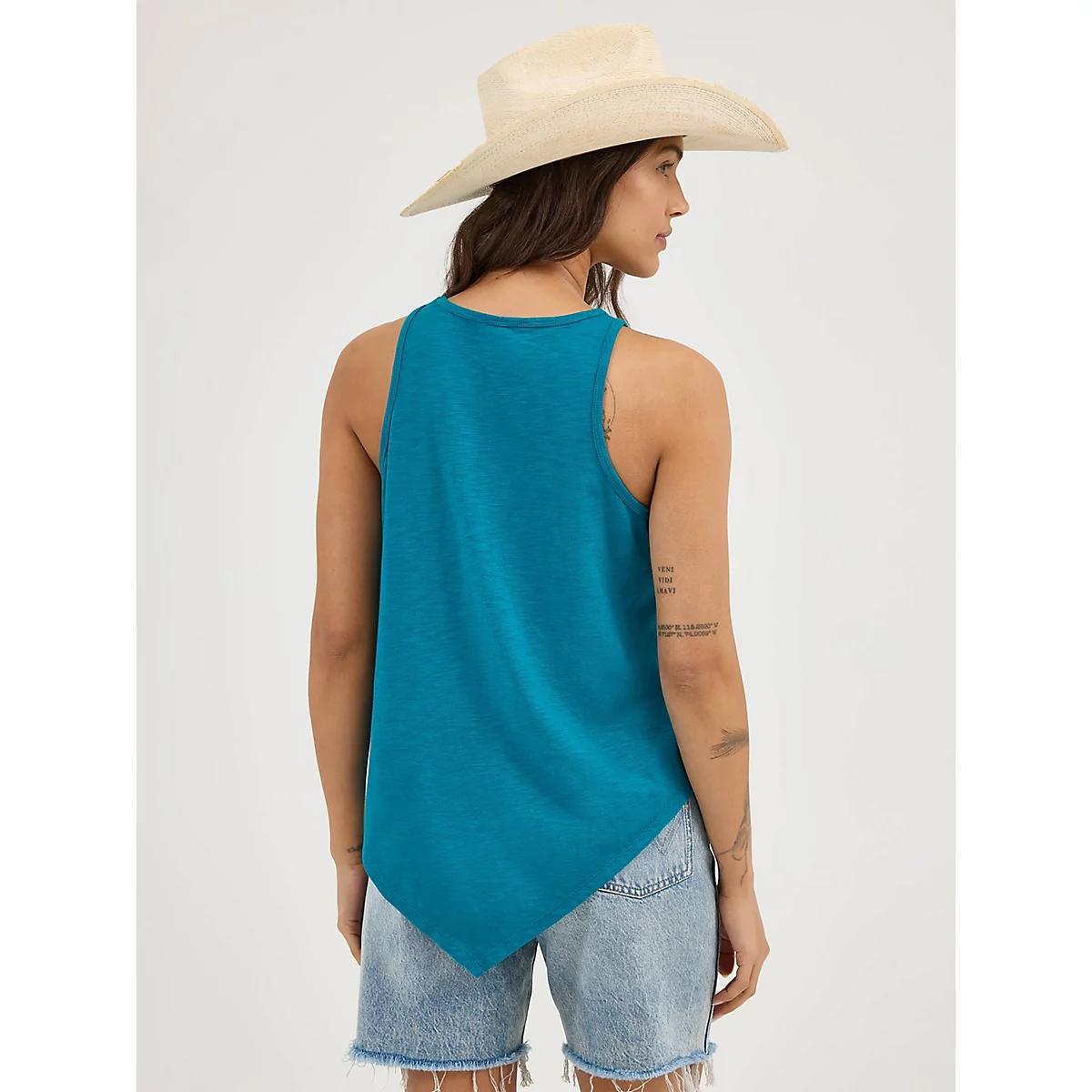 Women's Wrangler Bandana Diamond Front Tank in Washed Product Image