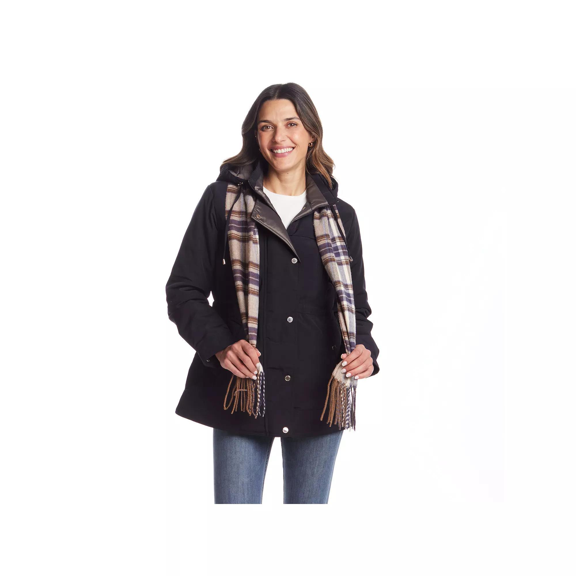 Women's Gallery Hooded Heavyweight Stadium Jacket, Size: Small, Merlot Product Image