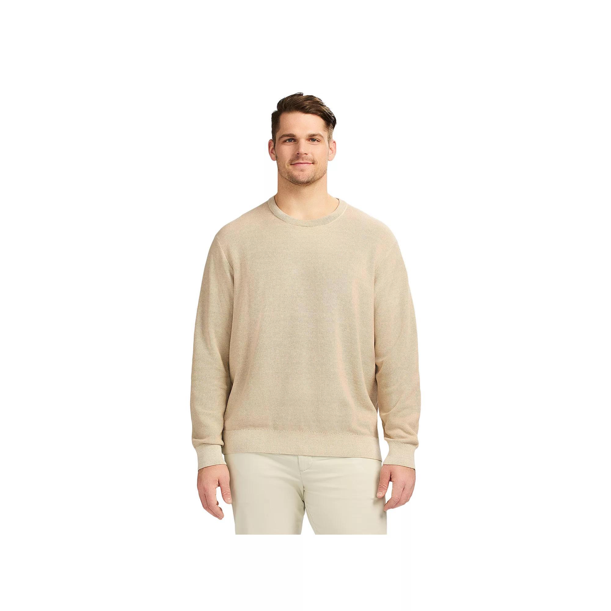 Big & Tall IZOD Honeycomb Crewneck Sweater, Men's, Size: Large Tall, Rock Grey Product Image