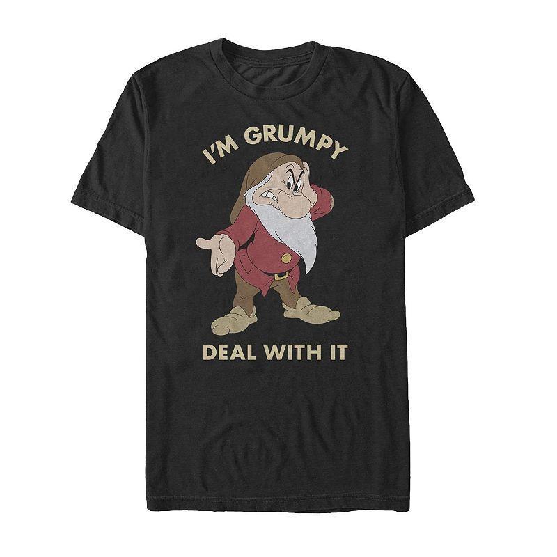 Men's Disney's Snow White and the Seven Dwarves Grumpy Deal Tee, Size: XXL, Black Product Image