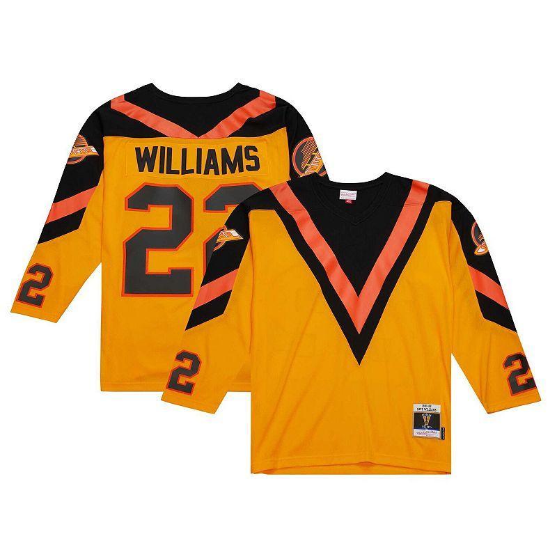 Mens Mitchell & Ness Dave Williams Yellow Vancouver Canucks Mens 1981/82 Blue Line Player Jersey Product Image