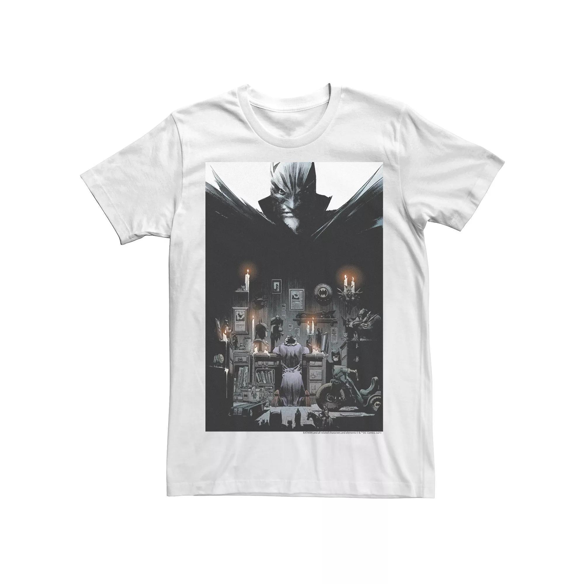 Men's Batman Joker's Hideout Poster Tee, Size: Large, White Product Image