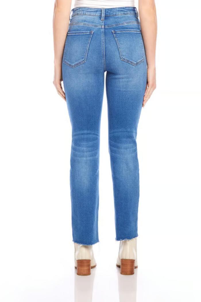 Raw Hem Straight Jean- Denim Product Image