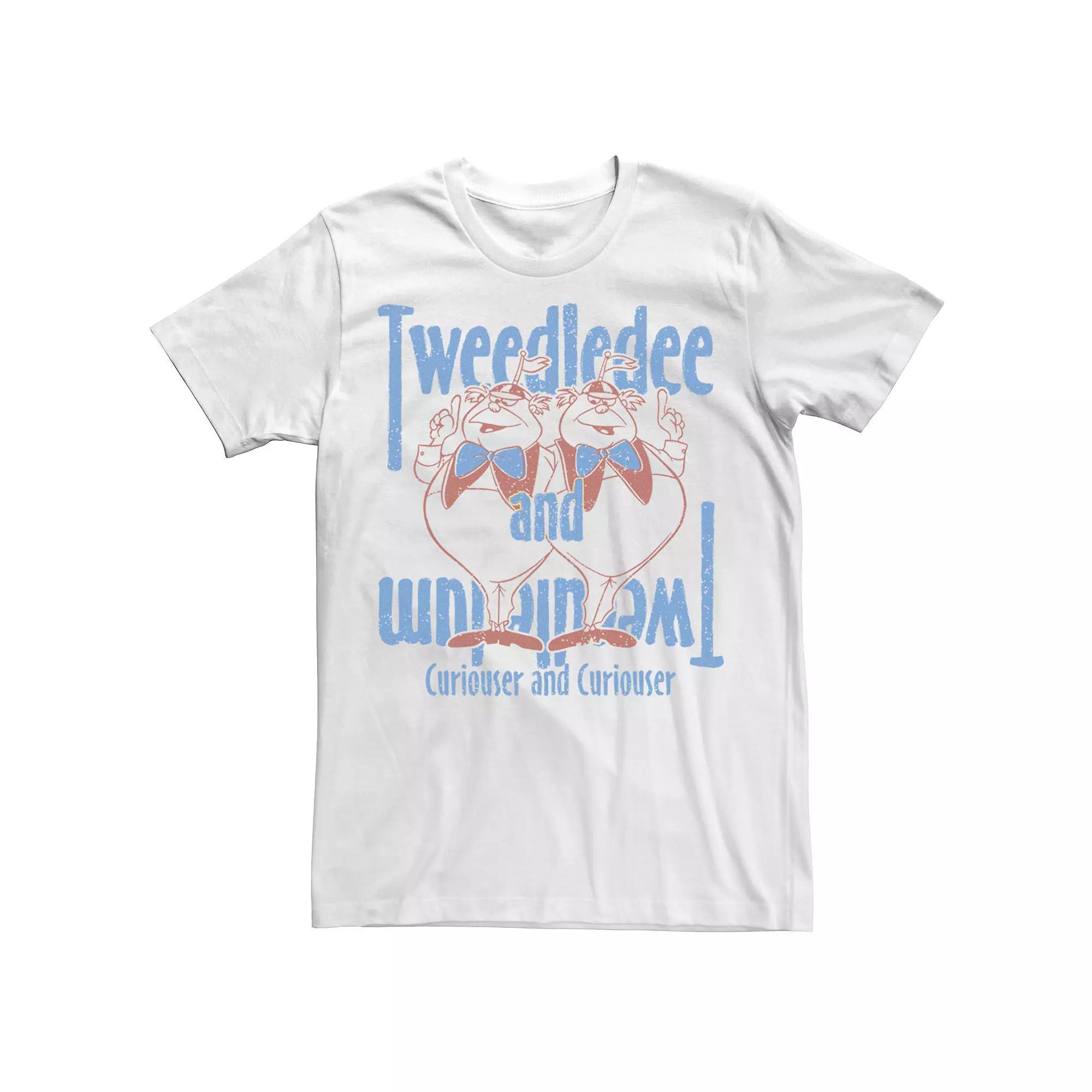 Big & Tall Disney Alice In Wonderland Tweedledee & Tweedledum Poster Tee, Men's, Size: 3XL, White Product Image