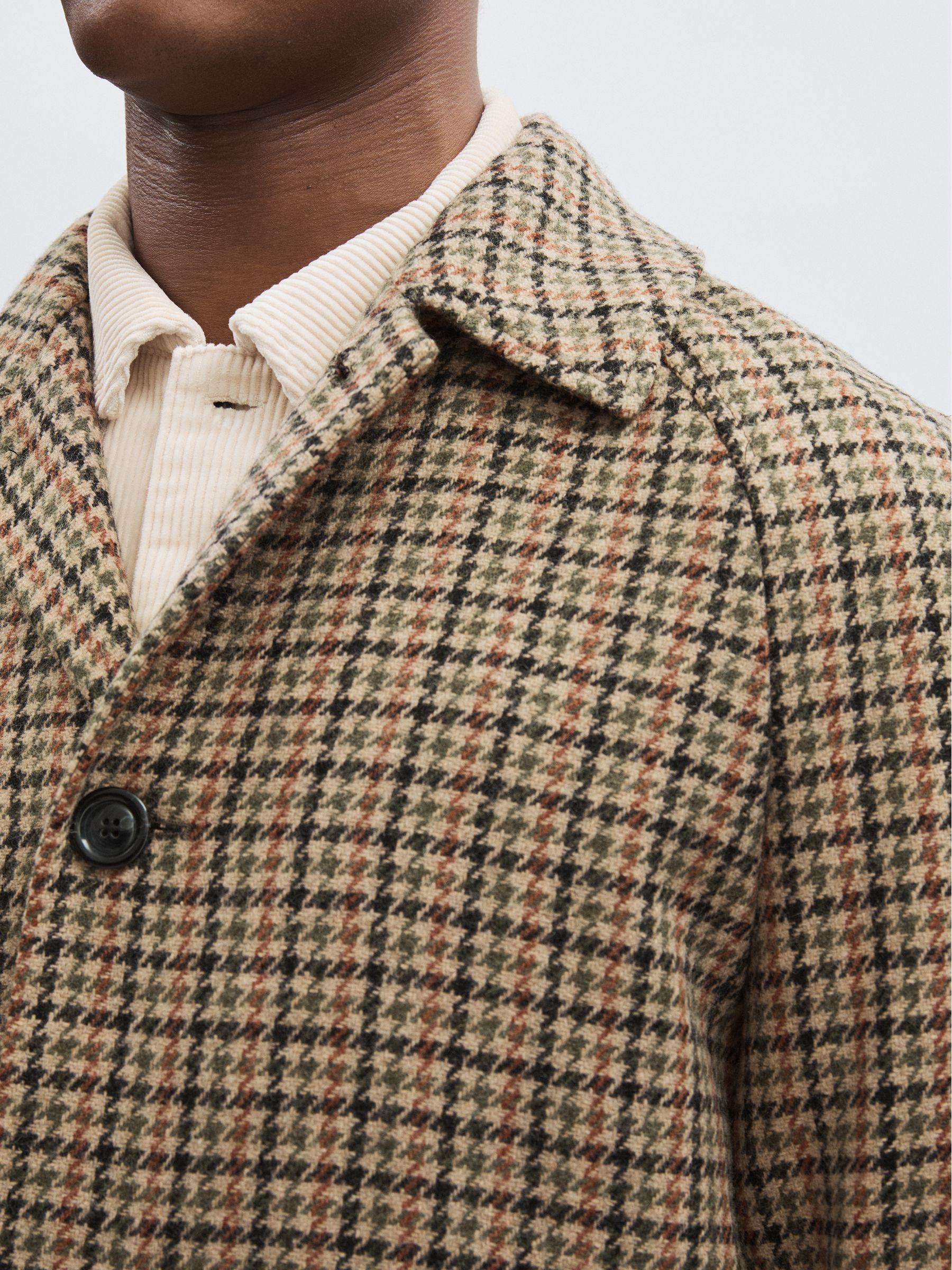 Les Deux Wool-Blend Houndstooth Coat in Brown/Black Product Image