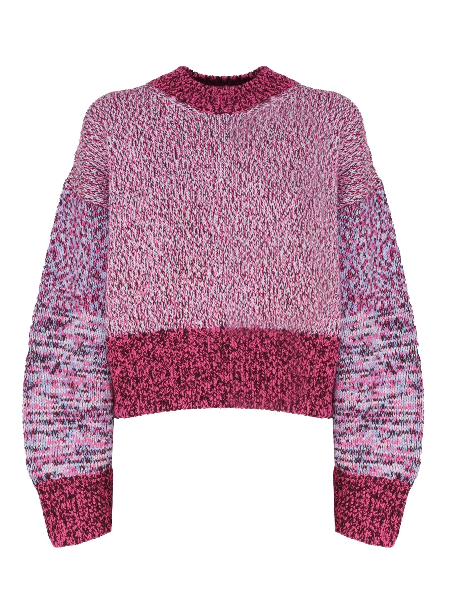 LOEWE Puff Sleeve Sweater In Pink Product Image