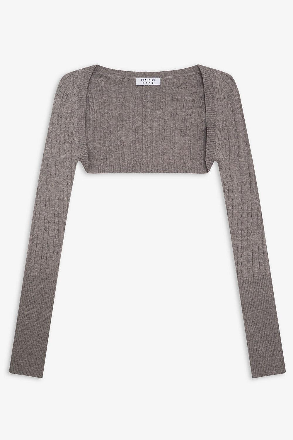 Greyson Cable Cloud Knit Shrug - Dark Pearl Product Image