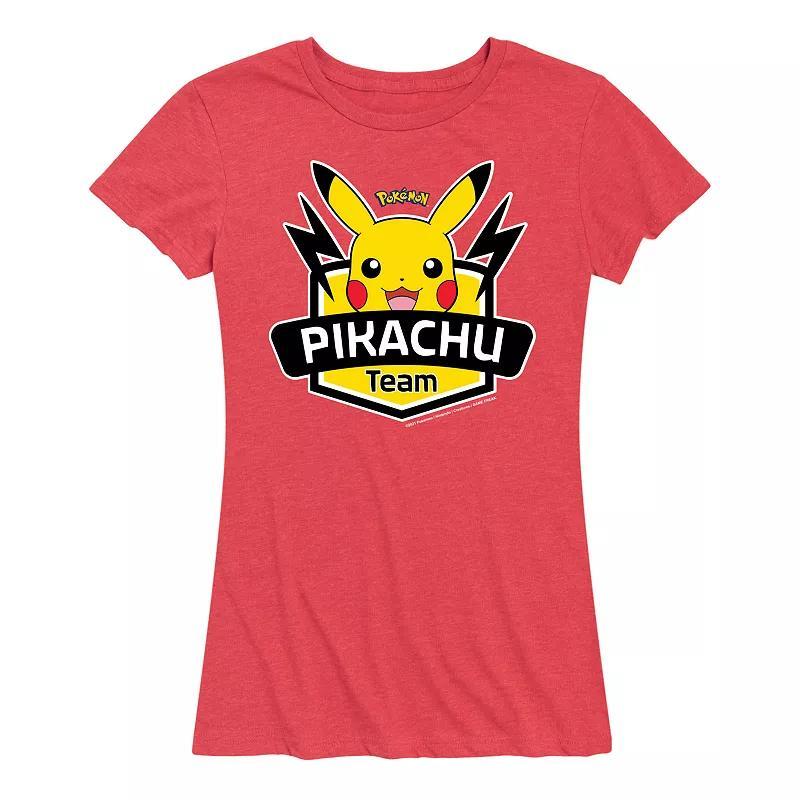 Plus Pokemon Team Pikachu Graphic Tee, Women's, Size: 3XL, Grey Gray Product Image