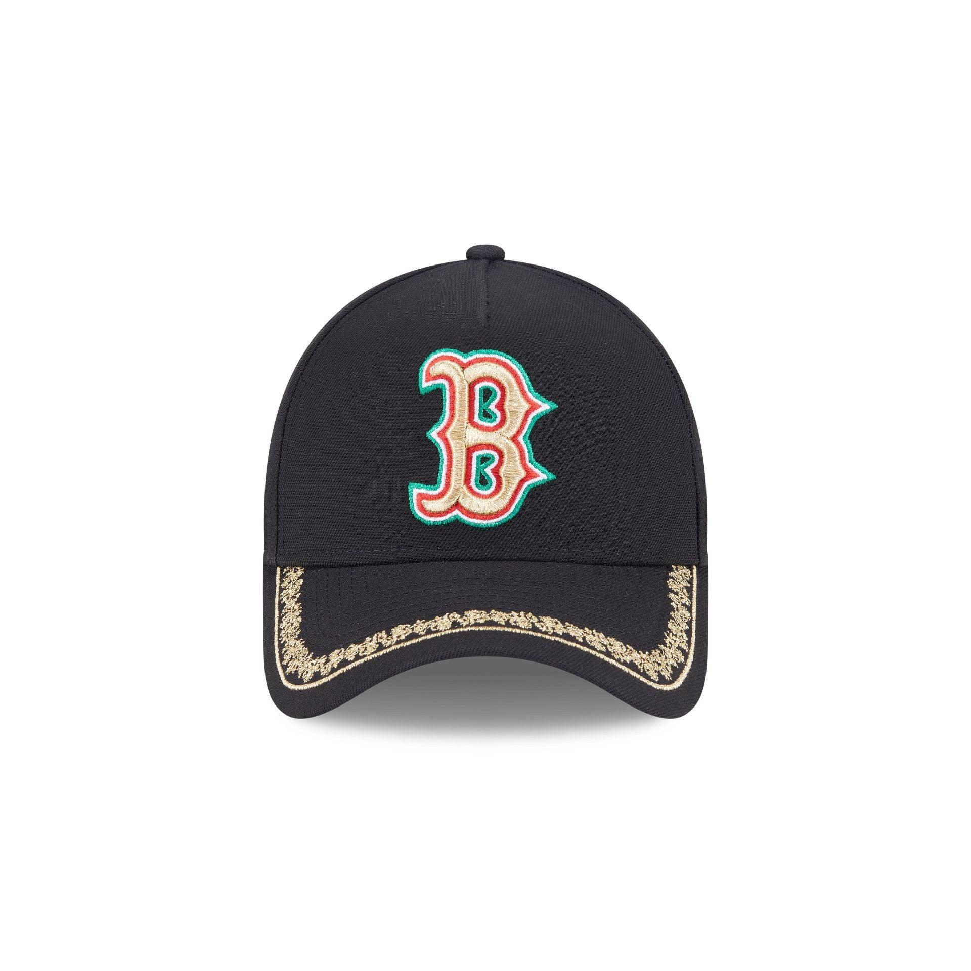 Boston Red Sox Ornate Visor 9FORTY A-Frame Snapback Hat Male Product Image